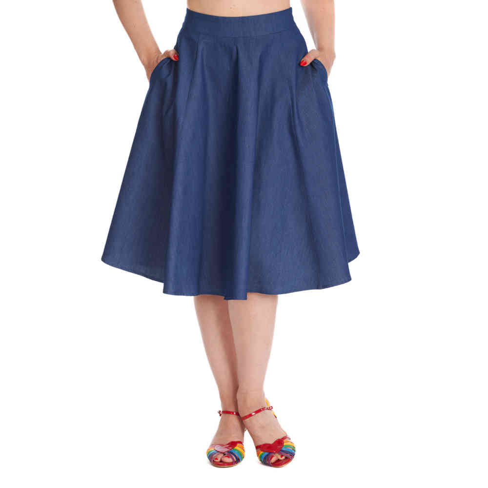 Banned - Summer Denim Dream Skirt - Blue